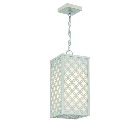 Eurofase Clover Geometric 21" Rectangular LED Outdoor Wall Sconce, Aged Silver/White Glass 42697-021